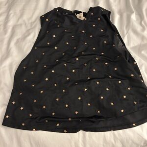 spiritual gangster star tank gray and gold medium